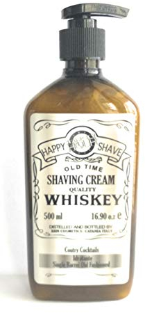 Happy Hour Whiskey Rasiercreme - 500 ml mit Pumpe - Made in Italien