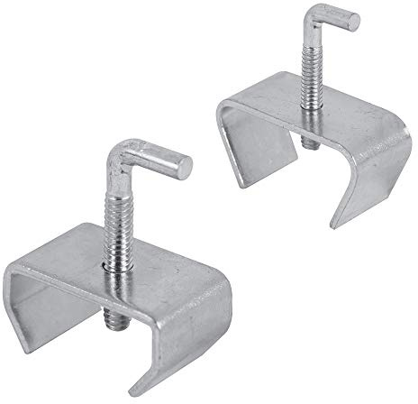 Prime-Line U 11310 Bed Frame Rail Clamp Kit, Fits 1 In. and 1-1/4 In.. Frames, Steel Construction, Zinc Plated (2 Sets)