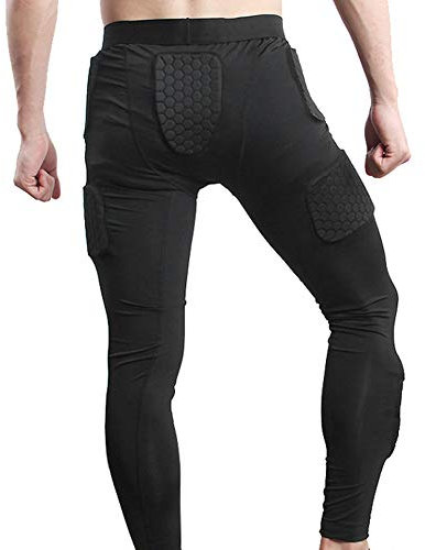 Keenso Pantaloni Lunghi Sportivi in ​​Tessuto Traspirante Protezione Pantaloni Lunghi Antiscivolo Pantaloni Sportivi da Portiere Sportivi anticollisione Cellulare(L)