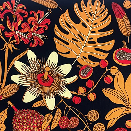 HEKO PANELS Oxford Wasserdichte Meterware Canvas Polyester Stoff Zum Nähen, Möbel- und Dekostoffe, Handwerken, Wasserabweisend, Blickdicht, Blätter Monstera 100 x 155 cm