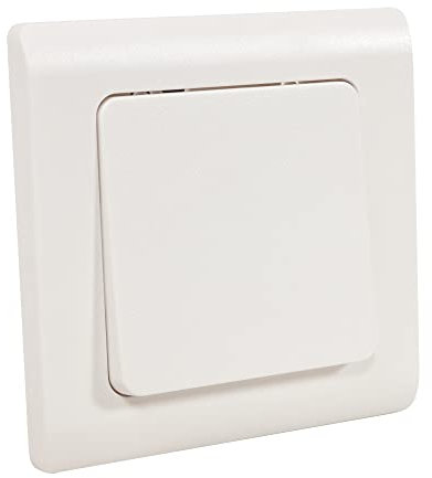 GEFOM Interrupteur Va Et Vient Encastrable Design Blanc Rocker 1 Voie ON-OFF