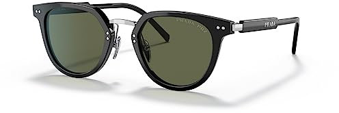 Prada PR 17YS Schwarz/Polarisiertes Grün, Einheitsgröße, Schwarz/Polarisiertes Grün-1ab03r, 49 EU
