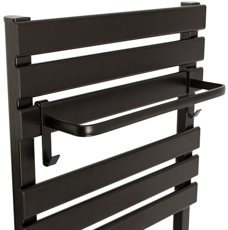 CREATE / WARM Towel PRO 500-1500W / Badheizkörper Schwarz mit Heizstrahler, Fernbedienung mit Ablage 1 Stangen / 101x13x55cm / WLAN, geringer Verbrauch