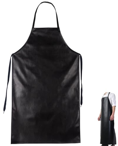 CZlinOduMMX Grembiule Impermeabile Per Lavare i Piatti, Grembiule Impermeabile Nero Con Maniche, Grembiule Regolabile, Per Chef, Macellaio, Parrucchiere, Lavapiatti, Pulizia, Toelettatura Cani.