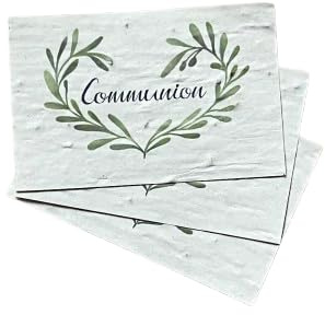 Lot de 10 mini cartes à planter Communion