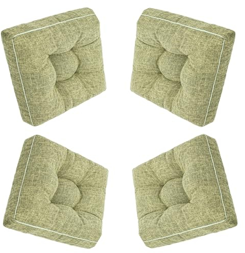 uyeoco Cojines para Sillas de Jardin, 50x50cm/45x45cm/40x40cm Cojín Asiento Comedor, for Decorativo Cocina Oficina Exterior terraza(D10,4PCS_50X50CM)