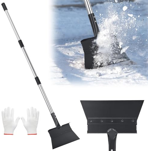 Pala de Jardín Multifunciona con Mango, 27 cm Pala de Limpieza de Jardín, Cortar Bordes de Césped, Herramienta de Jardinería para Quitar Malas Hierbas, Nieve