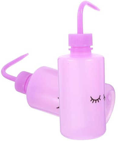 DECORNIJIA 2pezzi Flacone Comprimibile Per Liquidi Bottiglietta Per Lavaggio Delle Ciglia Flacone Per Acqua Delle Ciglia Per Extension Riutilizzabile e Resistente Per Uso Prolungato