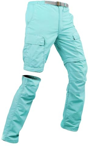 Zip Off Hiking Pants Women Zip Off with 5 Deep Pockets Water Resistant Breathable Hiking Pants Women Lightweight Convertible Hunting Essentials Quick Dry Joggers Pantalones De Trabajo para Mujer