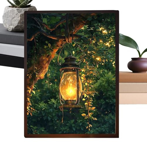 Genérico Quadro luminoso a LED, pittura decorativa con luce LED 3 colori | Lampada artistica livelli di intensità regolabile - Decorazione per camera da letto soggiorno cucina festa regalo