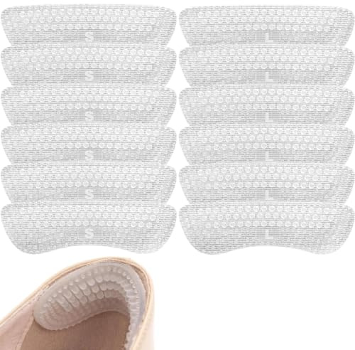 6 paires Coussinet Talon Chaussure en Gel Silicone Autocollants, Protège-talons, Protège-talons