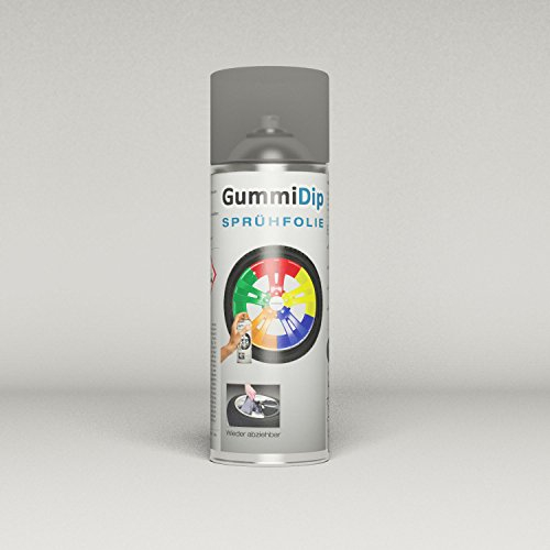 Gummi Dip Sprühfolie 61090027 Flüssiggummi Spray, 400 ml, silber-metallic