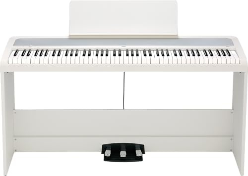 Korg - B2+SP 88 Viktade Tangenter Digitalpiano med Stativ och Pedaler - Vit