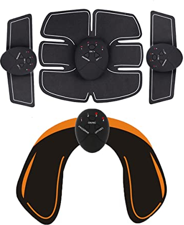 LILOVE 8 PCS/Set Bauchmuskeltrainer EMS trainingsgerät,EMS Muskelstimulator Smart Wireless Muscle für Herren Damen,Abnehmen und Muskeln aufbauen,Tragbarer Muskel Traine