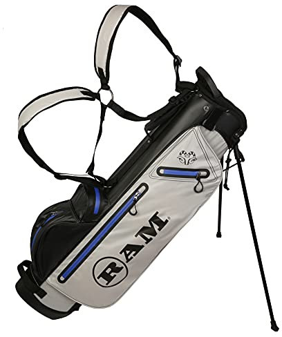 Ram Golf Waterproof Stand Carry Bag, 7.5 (Grey/Black/Blue, One Size)