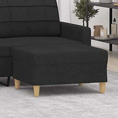 Tidyard Poggiapiedi Moderni in Tessuto Nero, 70x55x41 cm, per Divano e Poltrona Reclinabile