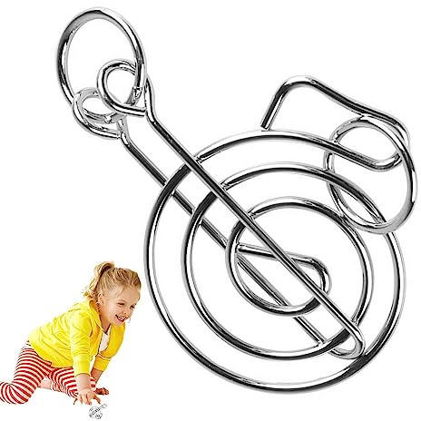 POCHY Jouet Casse-tête en métal,8 pièces IQ Test Mind Game Jouets Casse-tête | Anneau Chinois Magie Jouet déverrouiller Jeu Verrouillage pour fête faveur Adultes défi