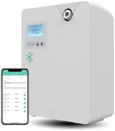 Bewinner Machine à Air Parfumée Intelligente avec Technologie de Nébulisation, Diffuseur D'huiles Essentielles sans Eau Professionnel 300 ML, Diffuseur de Parfum de Nébulisation sans Eau
