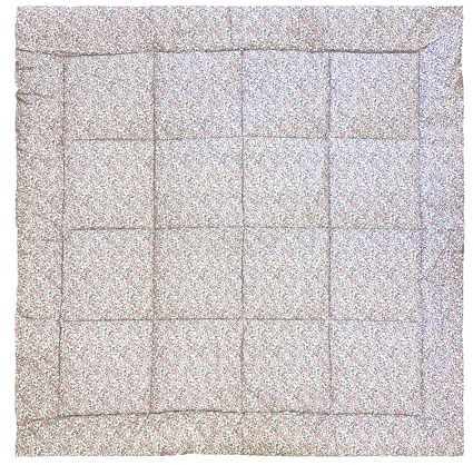 molis&co - Krabbeldecke für Baby 120x120 cm - 100% Baumwolle (OEKO-TEX) - Spielmatte Baby Multifunktional, Dick & weich gepolstert - Ideal als Babydecke & Spieldecke Baby - Peony