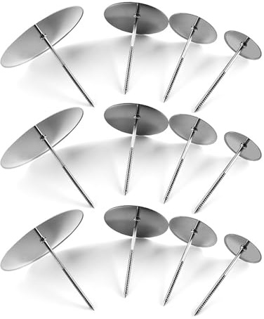 12Pcs Cake Flower Nail Tools Stainless Steel Cake Decorating Nails Cake Flower Nail Lifters Set Cake Flower Needles for Cake Flowers Decoration, 4 Sizes