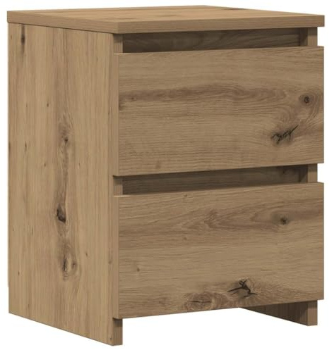vidaXL Mesita de Noche Madera de ingeniería Roble Artisan 30x30x40 cm