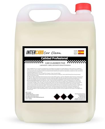 Intercabo – Detergente Lucidante per Cruscotti Auto 5 L • Rinnova e Protegge le Superfici Interne • Effetto Satinato Antipolvere • Formula Professionale per Officine, Car Detailing e Autolavaggi