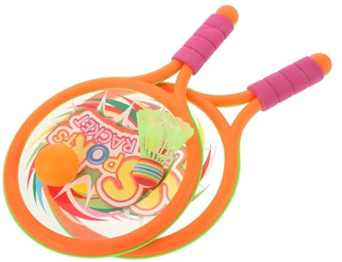 TOYANDONA Racchetta da Tennis per Ragazzo Ragazza Set di Attrezzatura da Tennis Dimensioni Adatte per Ragazzo Ragazza Morbide Racchette da Badminton in Manico in Eva per Sport all Aria Apert