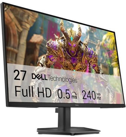 Dell 27 Écran PC Gaming - SE2726HG, Full HD (1920x1080), 240Hz, Fast IPS, 0.5ms, AMD FreeSync Premium, 99% sRGB, HDR10, VESA (100x100mm), DisplayPort, 2 HDMI, Garantie 3 Ans, Noir