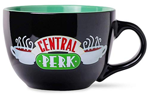Silver Buffalo FRD20133 Friends Central Perk Logo Ceramic Soup Mug, Multicolor