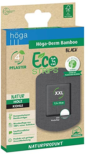 Höga-Derm Bamboo Black XXL 7,5x10cm, 4 Stück