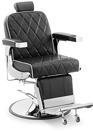 physa PHYSA FOXLEY BLACK Poltrona da barbiere Testa e poggiapiedi 58-71 cm 150 kg neigbar Nero sedia da parrucchiere