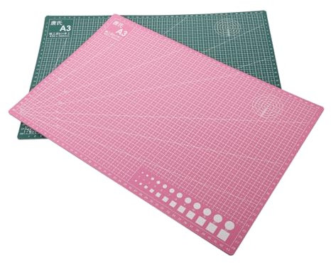 Lurrose 2 Piezas Almohadilla De Corte A3 Herramienta Rotativa Tabla De Cortar De Plastico Tablas De Cortar Autocurables Almohadilla De Doble Cara Importante Buril Material Compuesto De Pvc