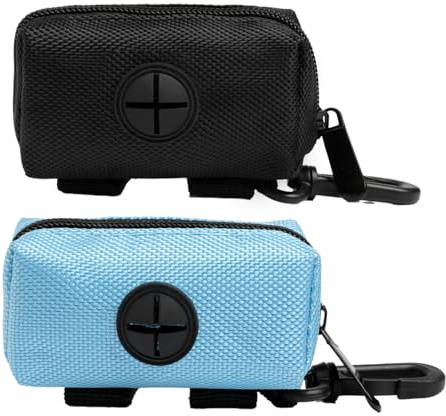 Dispensador de Bolsas para Perros,2 Piezas Soporte Bolsas Excrementos Perros Dispensador de Bolsas de Residuos para Perro para Pasear Al Perro, Correr