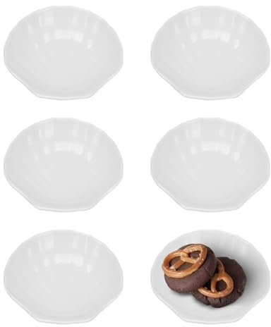 WideSmart 6 Piezas Cuencos Salsa Soja, Mini Plato de Salsa de Vinagre Cuencos de Aperitivo Platillo de Salsa para Inmersión,Salsa,Barbacoa,Ketchup o Condimento (9.5cm)