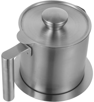 SHOWERORO Olla Filtrante Aceite Recipiente Colador Malla Acero Inoxidable Almacenaje Aceite Evitar Oxidación