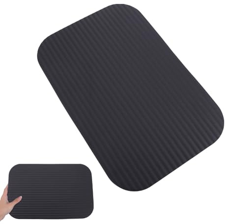 DEARMAMY Tappetino Inginocchiatoio da Giardinaggio Nbr 29x19x1,5 Cm Nero, Cuscino per Ginocchia Resistente e Confortevole, Supporto Multiuso per Yoga, Campeggio e Lavori Domestici