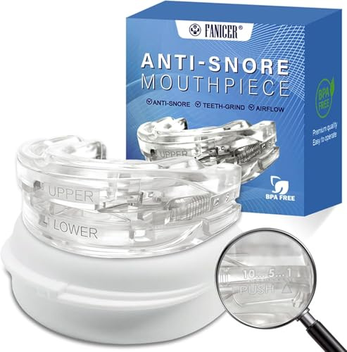 Dispositivos Anti Ronquidos, Ferula Antironquidos, Protector Bucal Para Dormir, Mejora La Calidad Del SueñO, Apto Tanto Para Hombres Como Para Mujeres, Aliviar Los Ronquidos