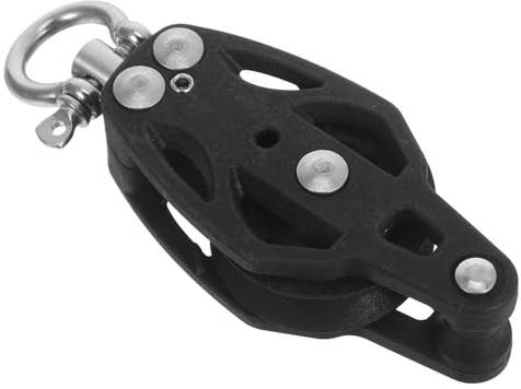 SHINEOFI Poulie en Nylon Noire à Roulement pour Câble, Fitness et Yacht | Accessoire de Levage Sécurisé, Résistance à L’Usure, Design Portable, pour Salle de Sport et Bateau