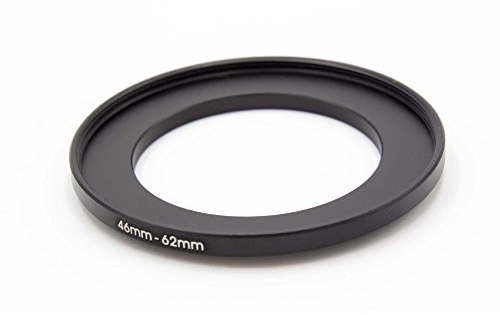 vhbw Anillo Adaptador Step Up de 46 mm a 62 mm para Objetivo de la cámara - Adaptador de Filtro, Metal, Negro
