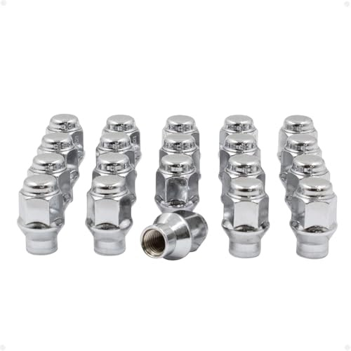 Wheel Accessories Parts 20 Pcs 1/2 Thread ET Bulge Acorn (Extra Thread for Spacers) 1.42 Long Lug Nut Chrome 3/4 19mm Hex Fits Ford Mustang 1965 to 2014 and Many Vintage Dodge Chevy Ford Vehicles