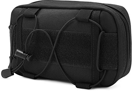 HUNTVP Bolsa Tactica Cintura Militar Riñonera Hombre Bolso Cinturon MOLLE Pouch para Teléfono Móvil Ciclismo Camping Senderismo, Tipo-2 Negro