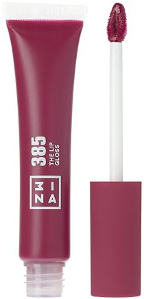 3INA MAKEUP - The Lip Gloss 385 - Bordeaux - Gloss à Lèvres - Effet Miroir- Texture Crémeuse et Hydratant - Hautement Pigmentée - Fini Brillant avec baguette magique - Vegan - Cruelty Free