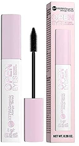 Bell Hypoallergene Mascara mit offenen Augen, intensiv verlängernd und verdickend, Schwarz, 8 g