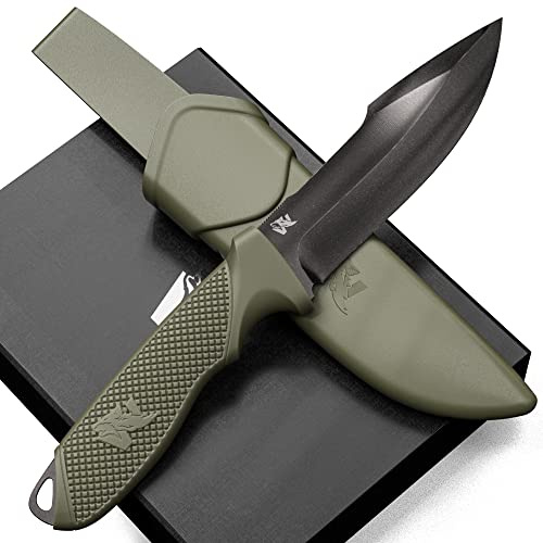 Wolfgangs W-KIDS - Schnitzmesser mit Süßem Kindermesser Führerschein - Outdoor Kinder Messer Set mit robuster Scheide - DAS Kinder Schnitzmesser für das erste große Abenteuer