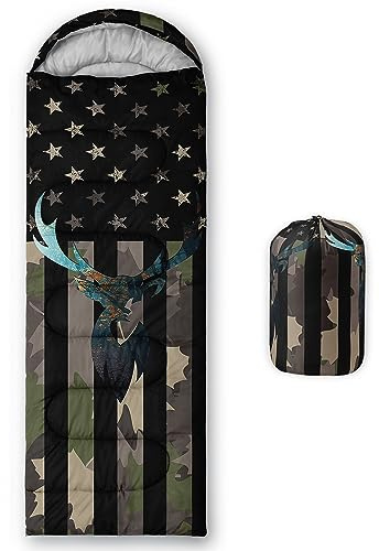 CVHOUSE Camouflage Camping Sleeping Bags,3 Season Warm & Cool Weather,Lightweight,Waterproof Camo Theme Sleeping Bags for Adults & Kids,Traveling,and Outdoors,Camping Gear Equipment,31x90inch