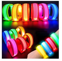 Mstnoixgc 6 Pezzi Braccialetti Luminosi, Braccialetti Luminosi LED, Braccialetto Luminosi per Feste,LED Luminosi Giocattolo, per Running, Bici, Feste, Concerti, Party