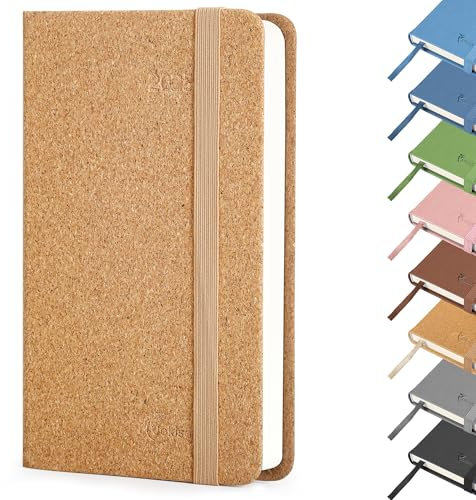 Jokisa Taschenkalender 2025, ca. A6 (16.5 x 9.5 cm), Kalender 2025 Klein Buchkalender 1 Woche 2 Seiten, Terminplaner 2025 Klein mit Monatsplan (Jan.2025-Dez.2025)