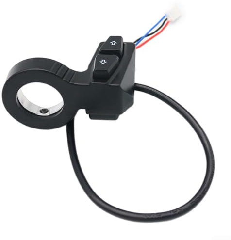 SPORTARC Elektrischer Fahrrad-Schalter, Fahrrad-Blinkerschalter, Kabel, Lenkergriff-Kontrolltastenschalter für Elektrofahrrad, Roller - Drucktaste, Schwarz