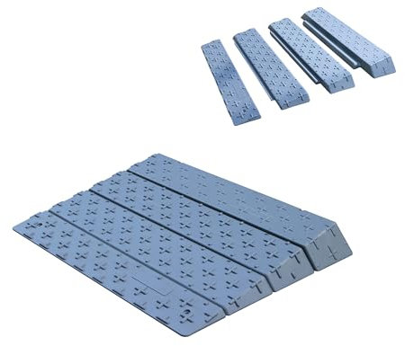 Vlinow Türschwellenrampe in Höhen von 3/5/7,5/10 cm,höhenverstellbare Schwellenrampe,leichte Und Einfach Zu Transportierende Rampe Türschwelle,für Bürgersteig,Nutzbar Als Rollstuhlrampe,Schwellenrampe