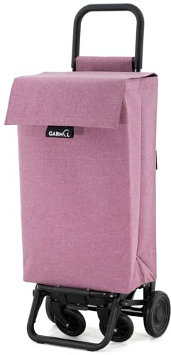 GARMOL Carro de la Compra Plegable 48 Litros | Carro de la Compra 4 Ruedas Gran Capacidad | Carrito Compra Plegable Color Fucsia